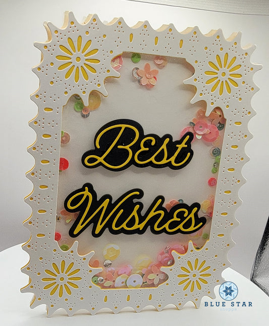 Best Wishes Shaker Card - two options