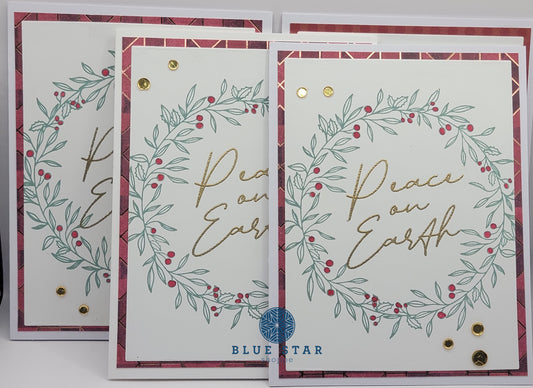 Wreath Holiday set of 8 greeting cards