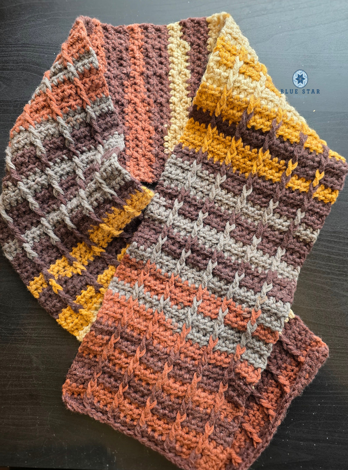 Multi-Color Cable Scarf