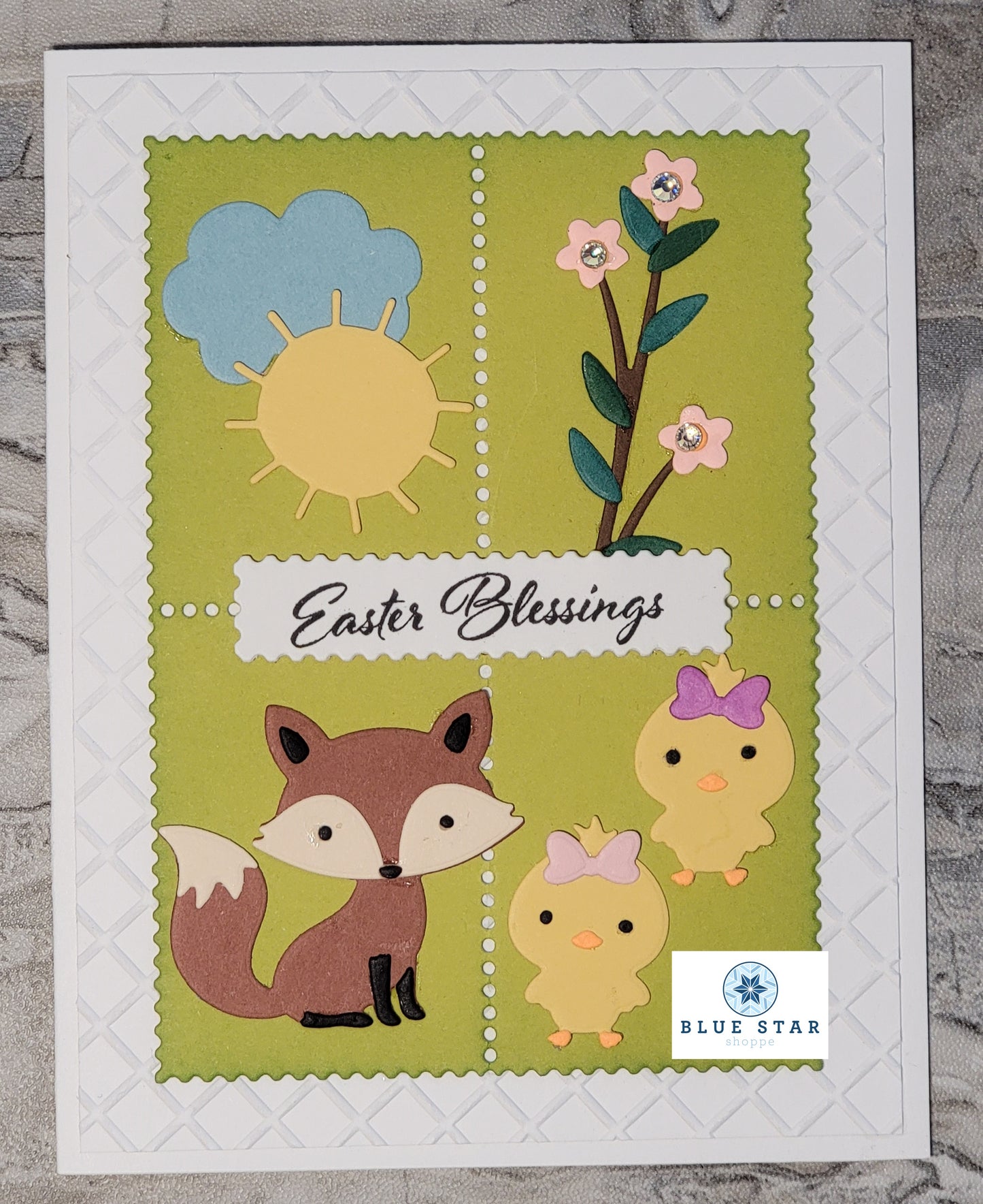 Easter blessings Fox and Two Chicks