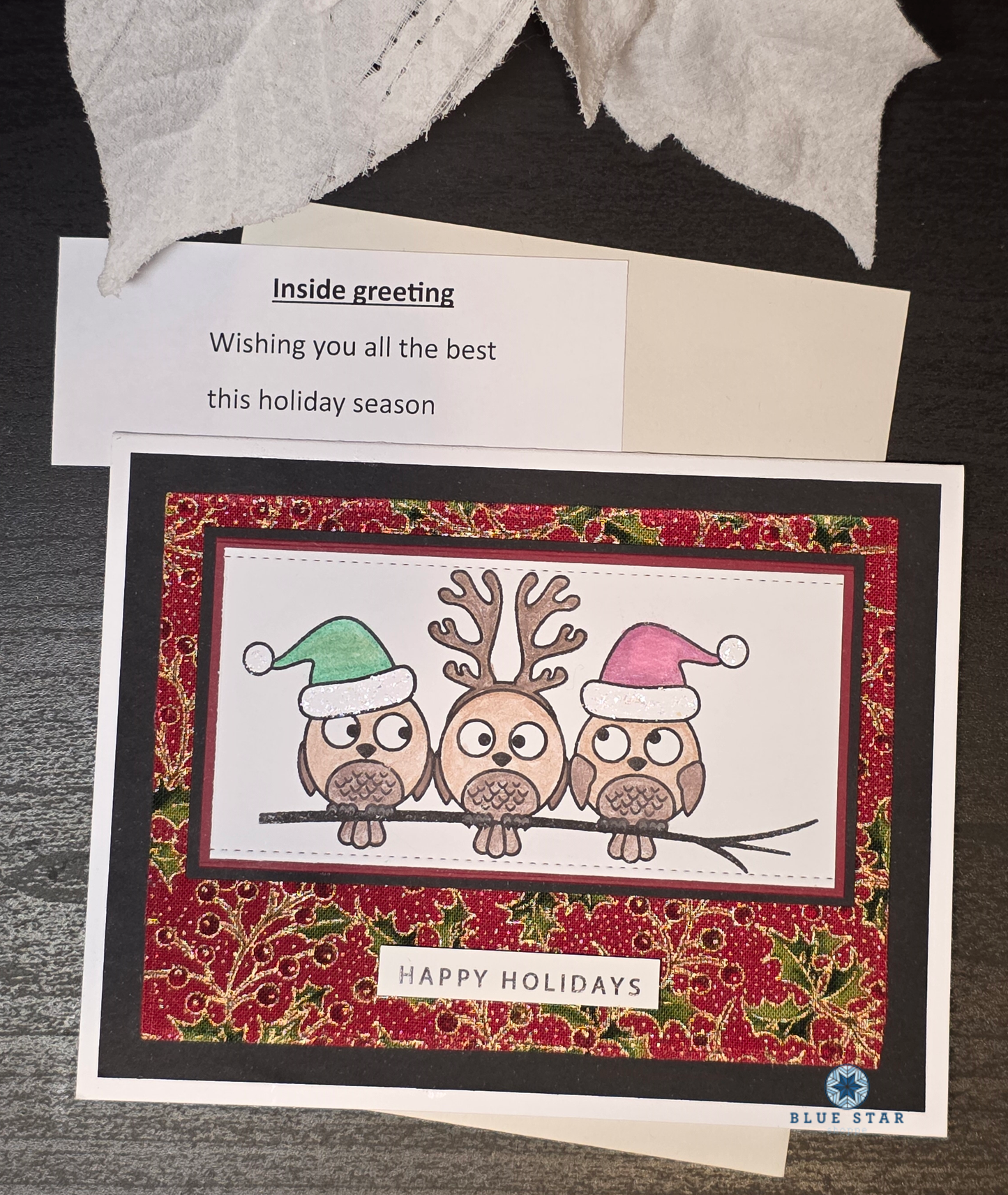 Happy Holidays - Three Owls