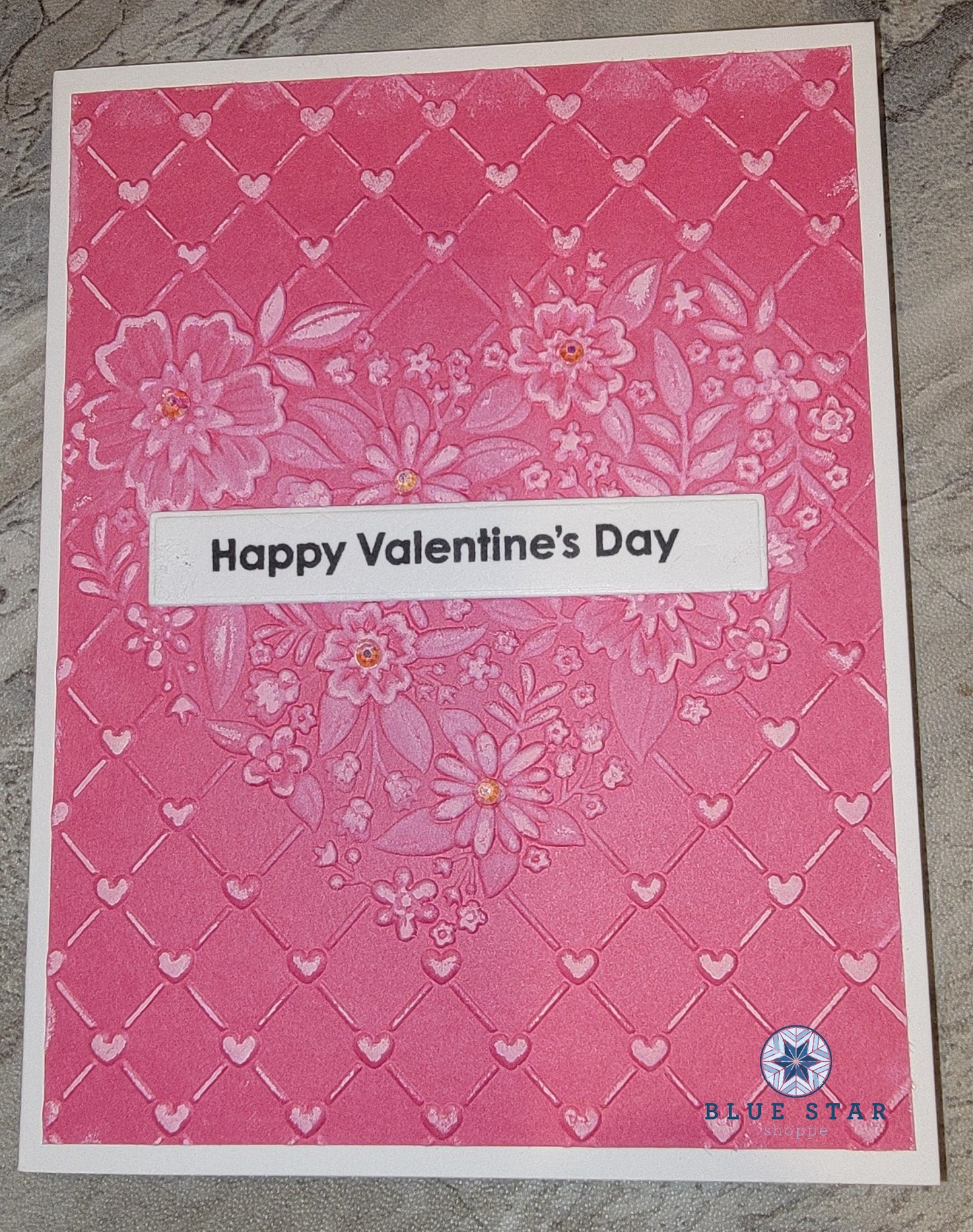 Happy Valentine's Day - Pink Embossed