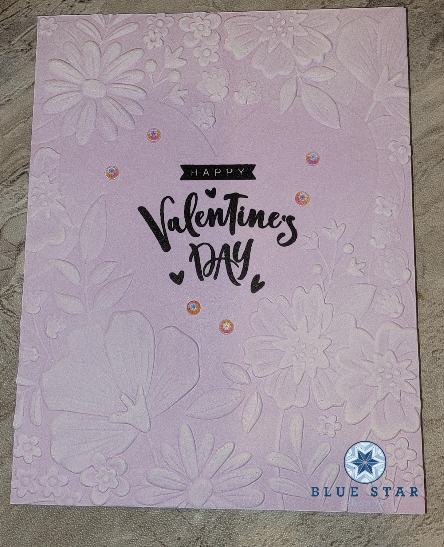 Happy Valentine's Day - Purple Embossed