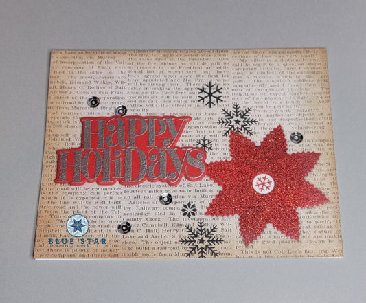 Seasonal Greetings - Newsprint background