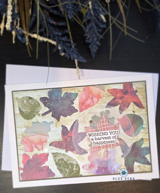 Wishing you a harvest of happiness - 5x7 card