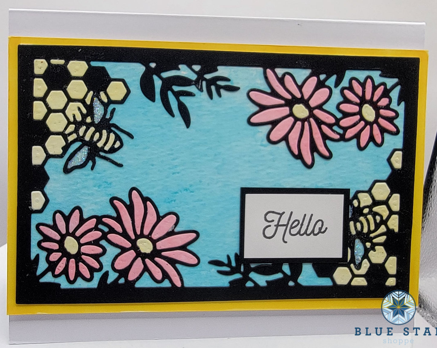 Hello (with flowers and honeybees)