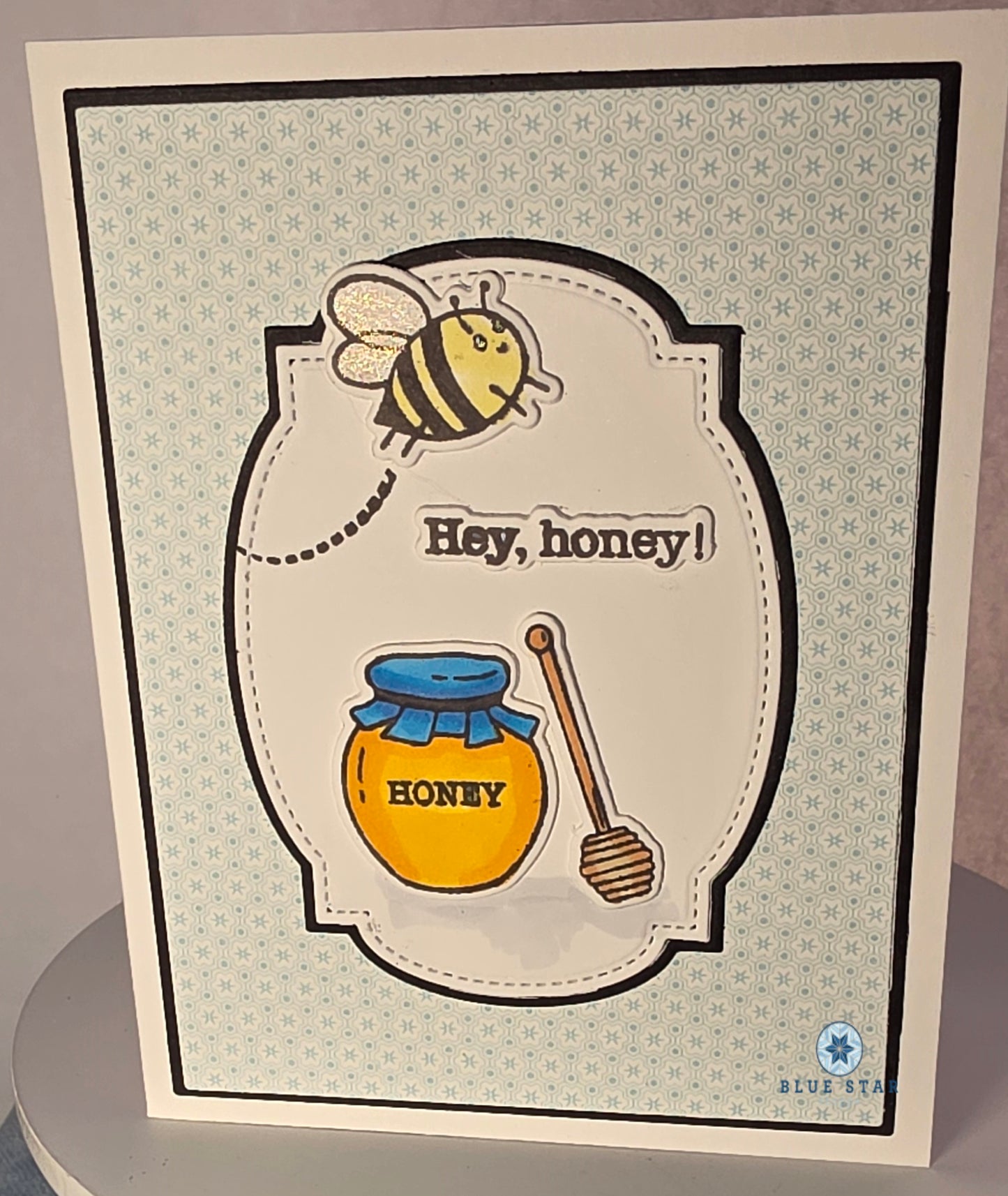 Hey, honey! (bee and honey jar)