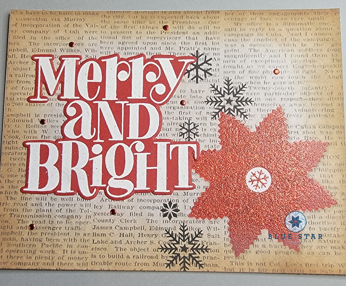 Seasonal Greetings - Newsprint background