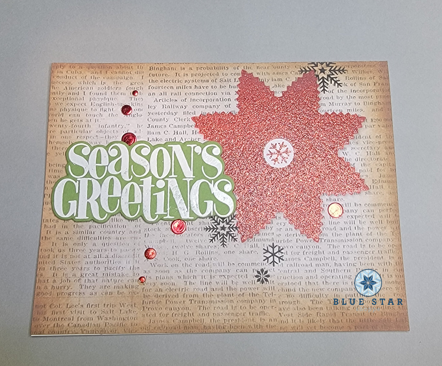 Seasonal Greetings - Newsprint background