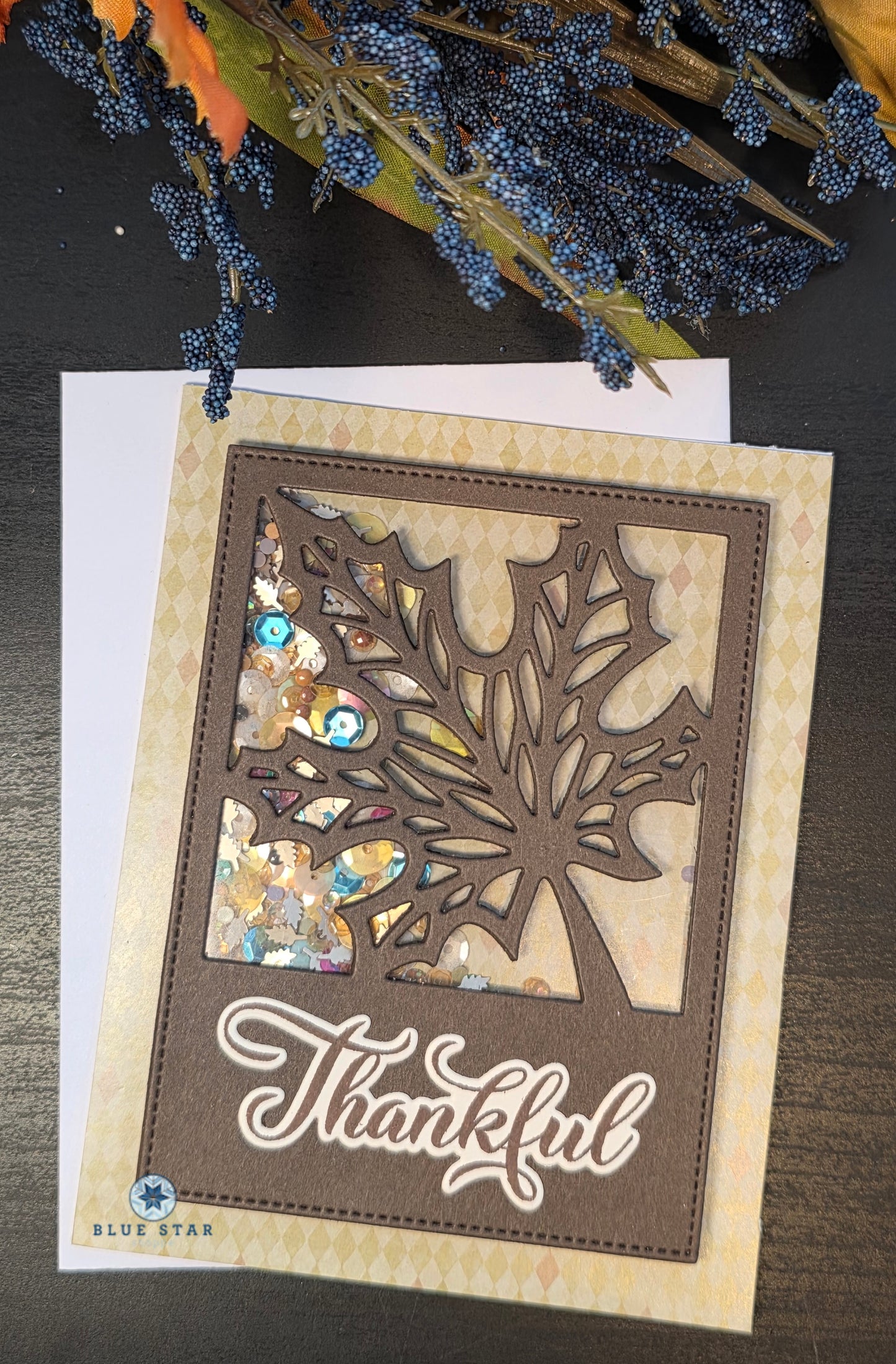Thankful Cutout Leaf Shaker