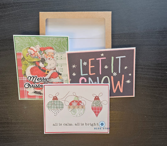 Winter/Christmas Holiday Card Assortment - Box of 6