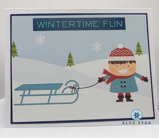 Winter Themed set of 8 greeting cards