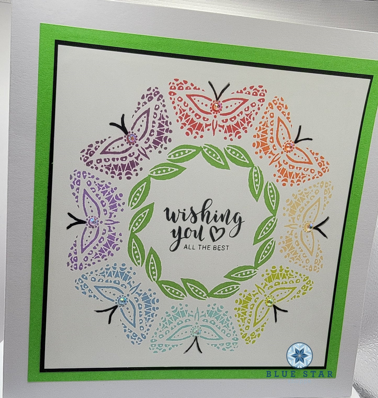 Wishing you all the best - butterfly wreath