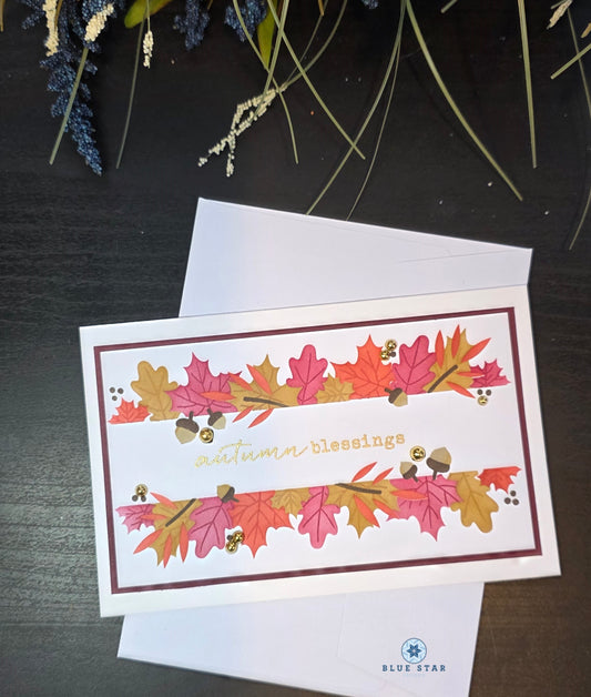 autumn blessings - 6.25x4 (mini slimline) card