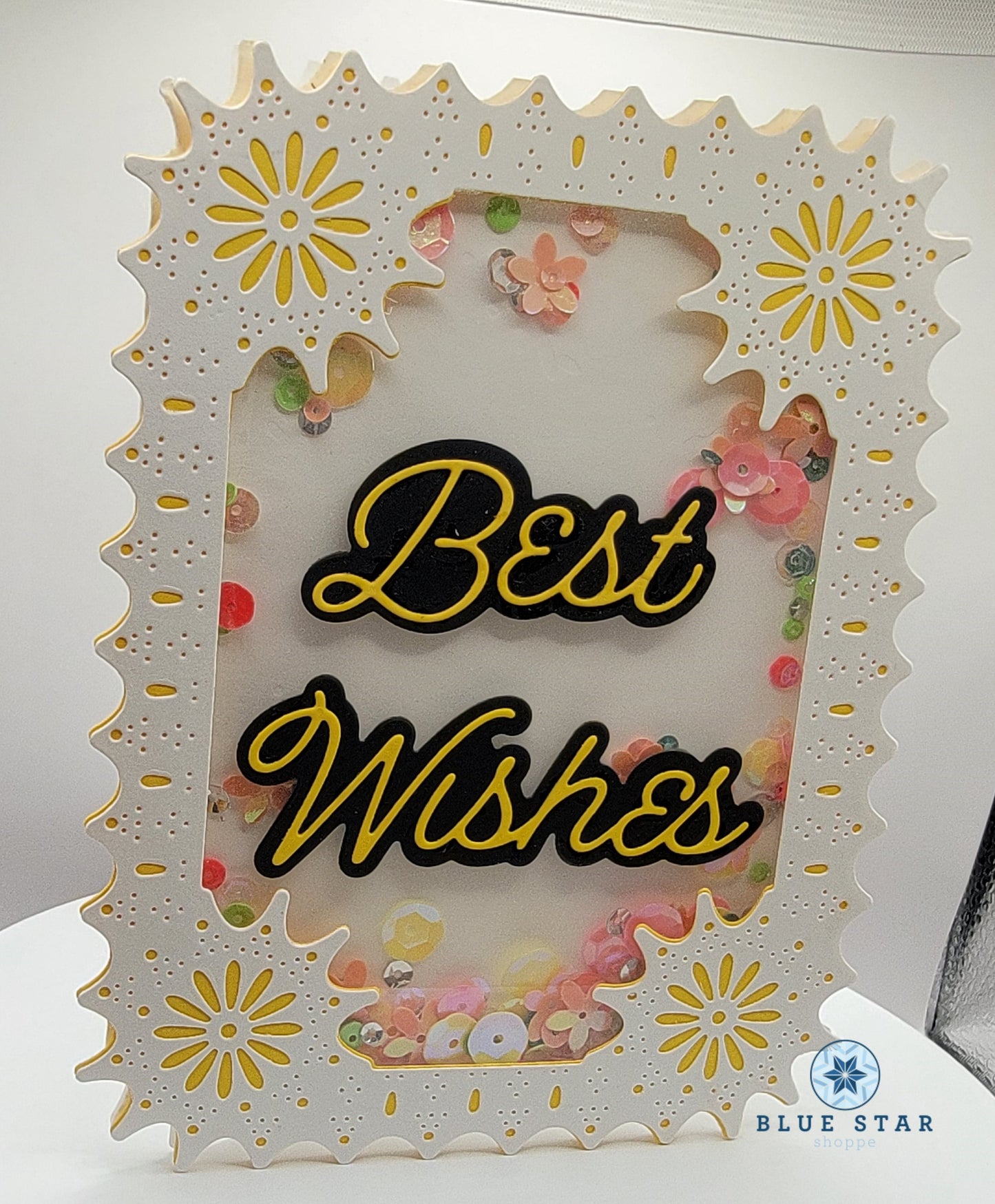 Best  Wishes Shaker Card - two options