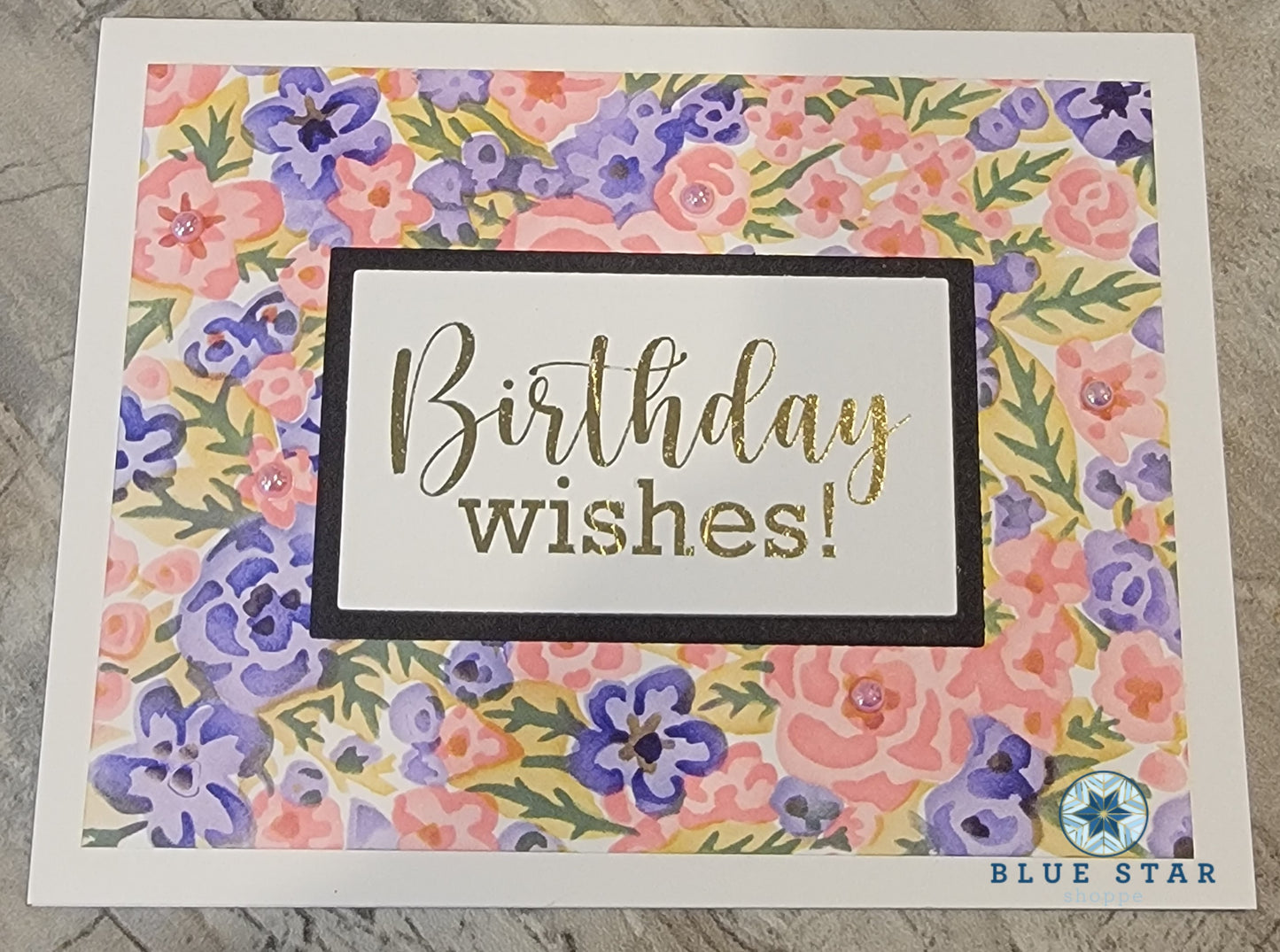 Birthday Wishes - Purple Floral background