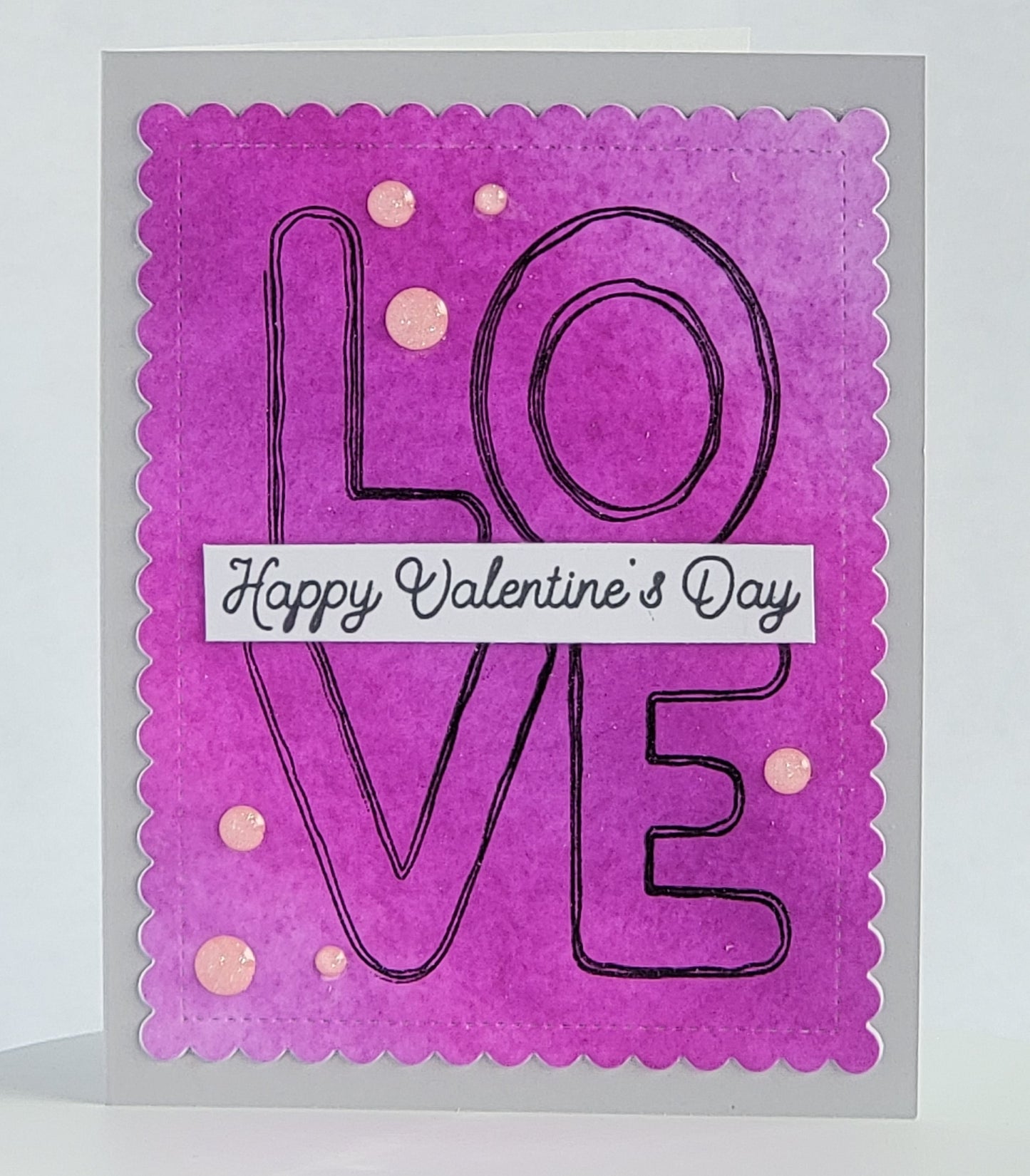 Happy Valentine's Day - Love - Purple Greeting Card