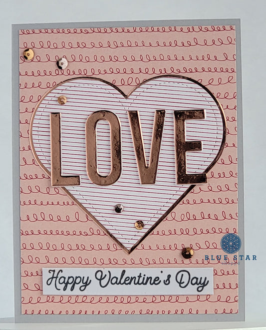 Happy Valentine's Day Shiny Love Greeting Card