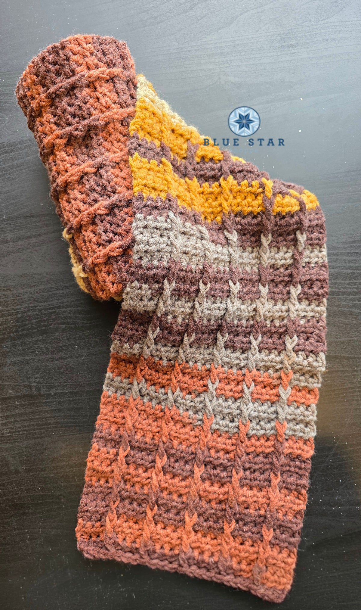 Multi-Color Cable Scarf