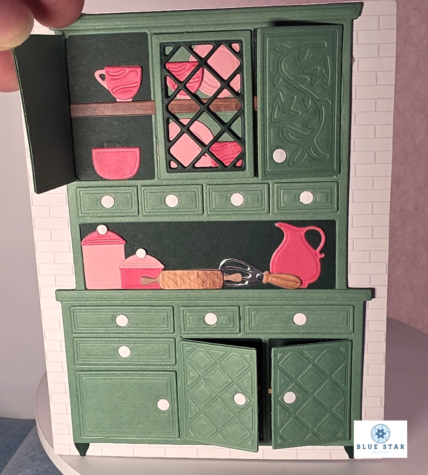 Green Hoosier Cabinet (Birthday)