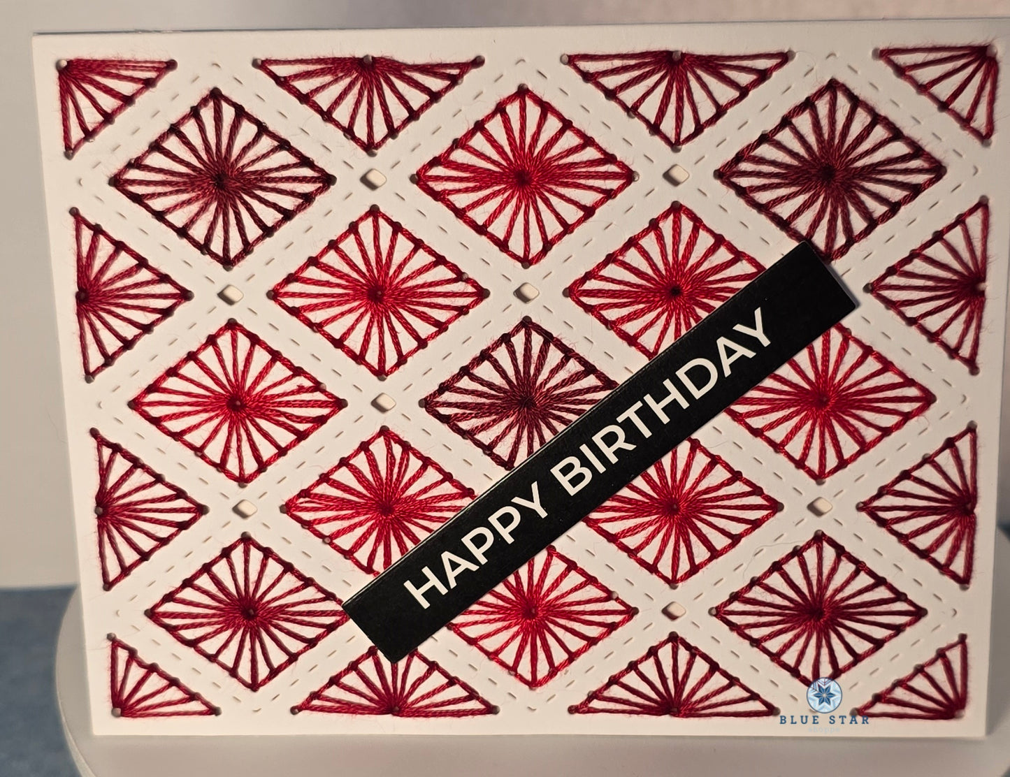 Happy Birthday (red stitched)