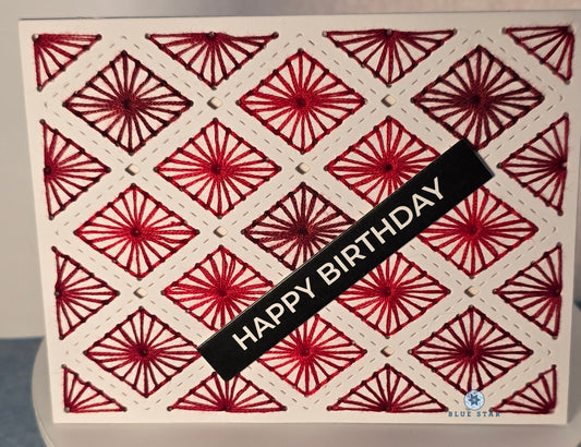 Happy Birthday (red stitched)