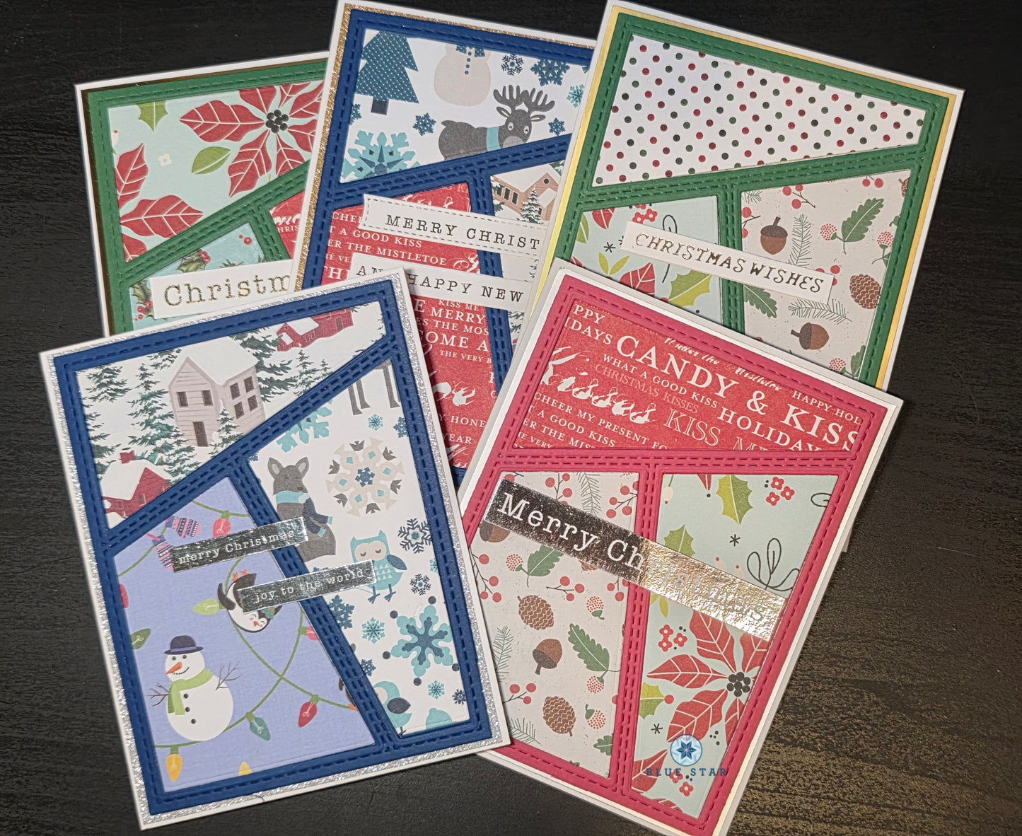 Collection of Christmas-themed greeting cards