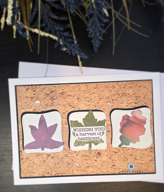 Wishing you a harvest of happiness - 5x7 card