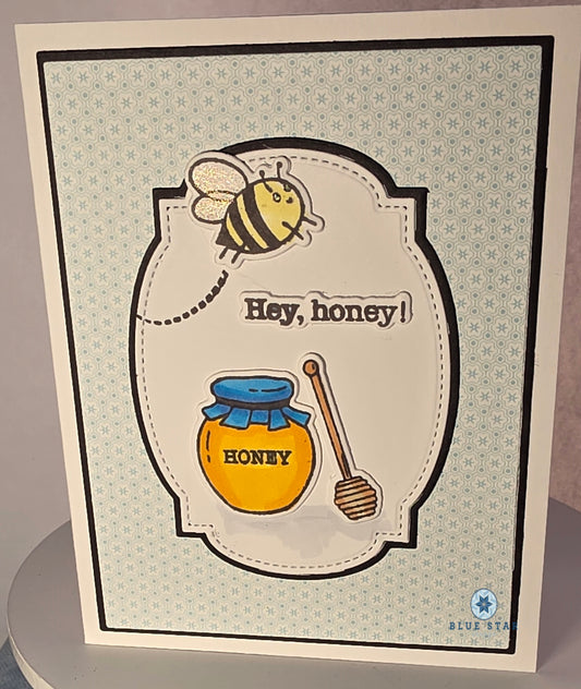 Hey, honey! (bee and honey jar)