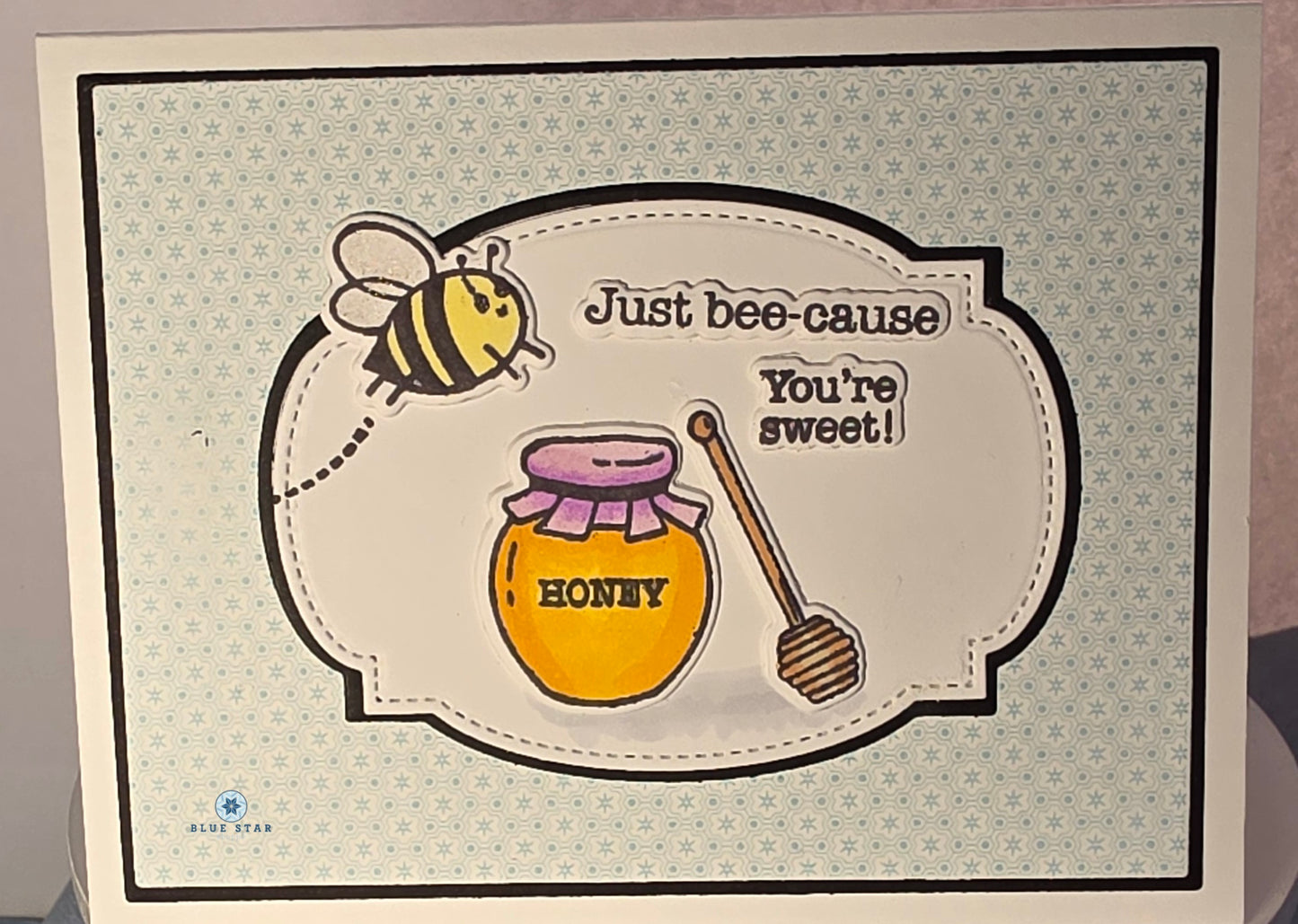 Just bee-cause You're sweet! (bee and honey jar)