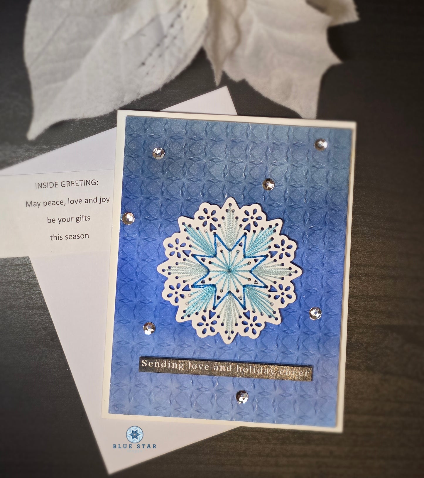 Sending love and holiday cheer - stitched