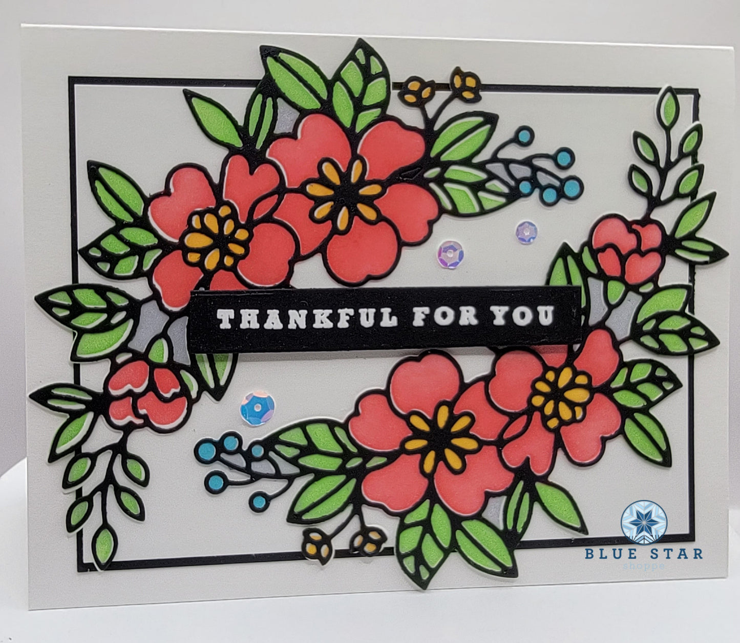 Thankful for you - pink floral spray