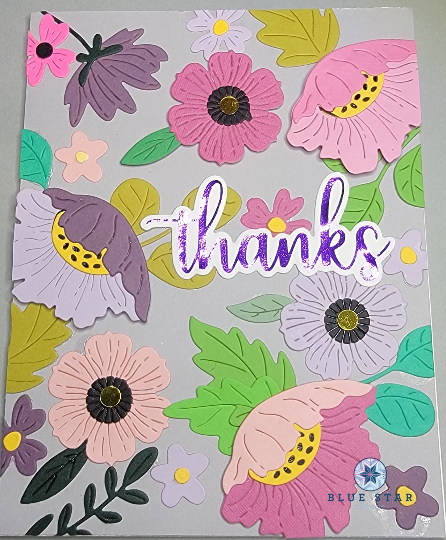 Thanks Floral (Grey background)