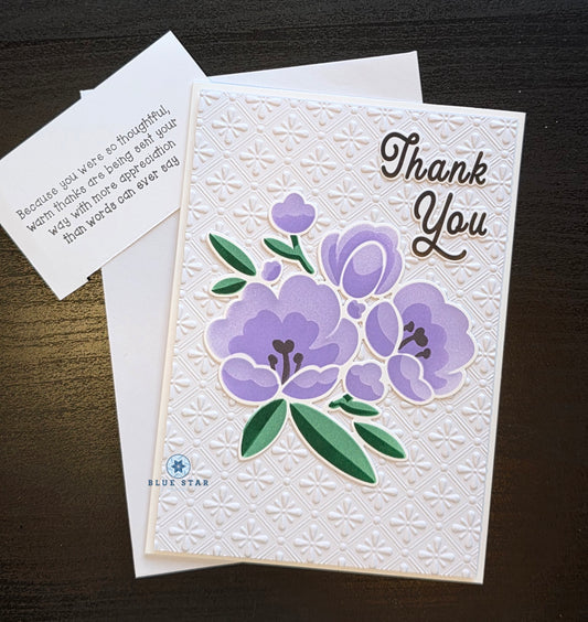 Thank You - purple floral