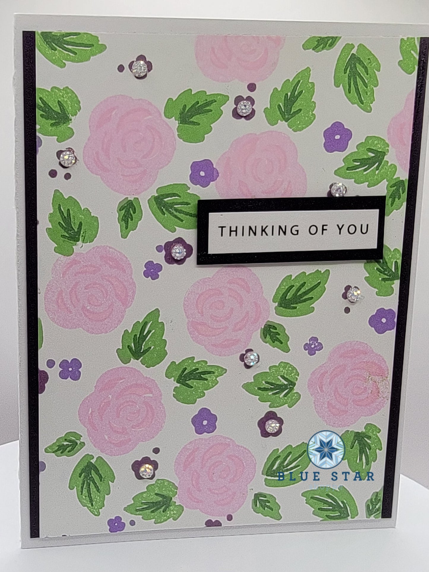 Thinking of You - pink floral background