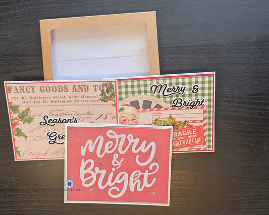 Winter/Christmas Holiday Card Assortment - Box of 6