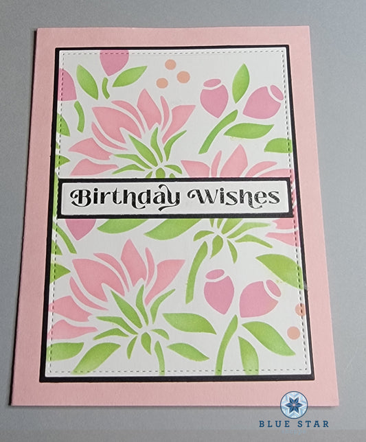 Birthday Wishes - pink floral