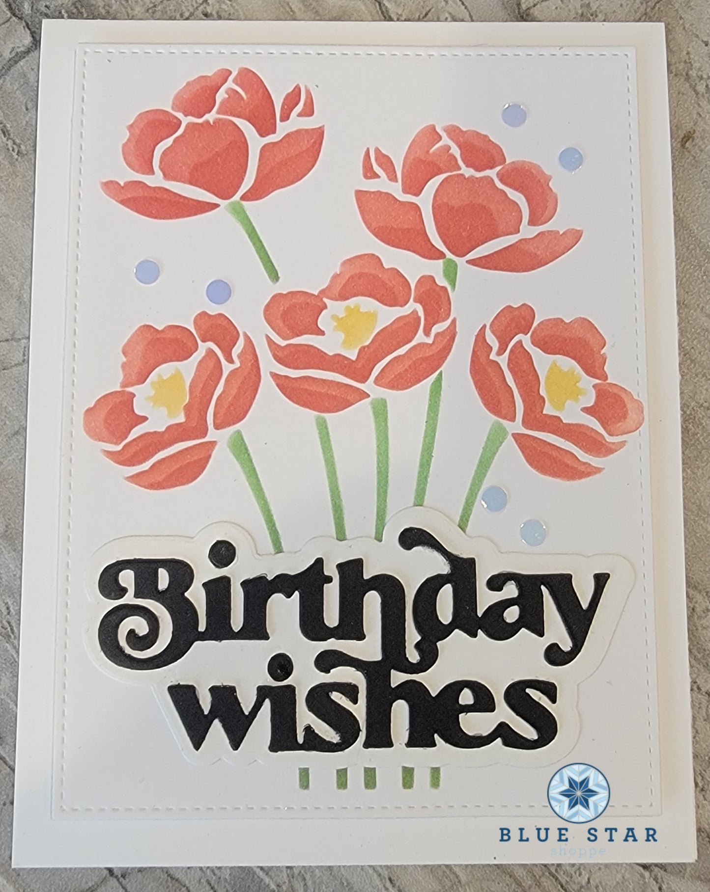 Birthday Wishes - Red Floral