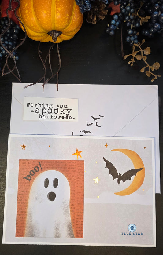 boo! (ghost, bat, moon)