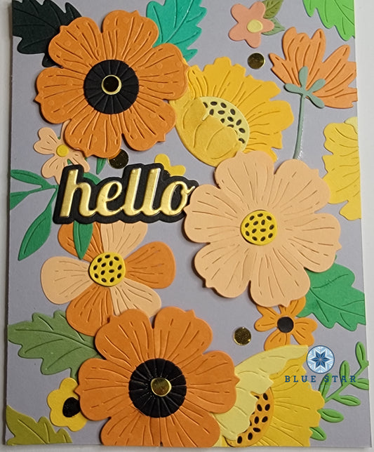 Hello Floral Die cut